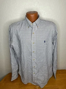 Herren Polo by Ralph Lauren L/S Knopfleiste Hemd Medium M Classic Fit Quadrate - Bild 1 von 5