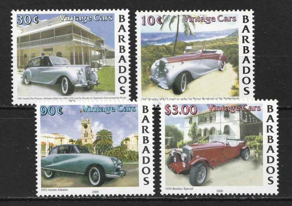 2000 Barbados Sc# 1000-003 - Vintage, Classic Cars, Automobiles. MNH Cv$7.50 - Image 1 of 1