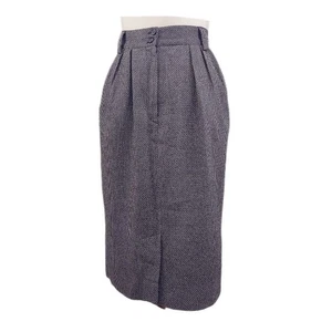 Falda Christian Dior 100% Lana Lápiz Marrón Tweed Bolsillos Completamente Forrados W 26 Pequeña - Imagen 1 de 13