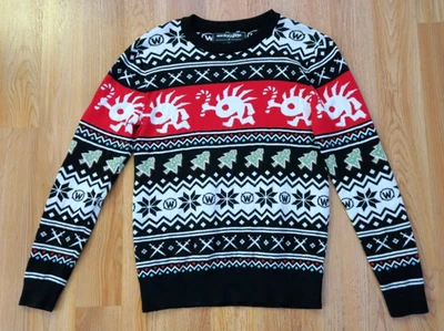 World Of Warcraft WeLoveFine Ugly Murloc Christmas Sweater 2016 Medium FREE SHIP - Image 1 of 4