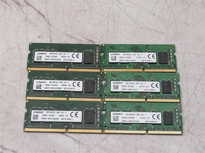 6x 8GB 1Rx8 PC4-2400T-SA1-11 DDR4 2400Mhz KINGSTON Laptop RAM  - Image 1 of 3