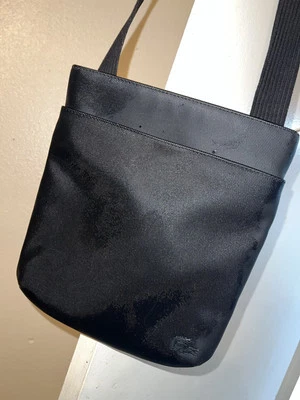 Bandolera pequeña Lacoste Original para hombre - negra Foto 1 de 3