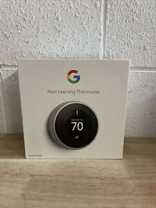 Google Nest 3rd Gen Smart Learning Thermostat - Stainless Steel (T3007ES)