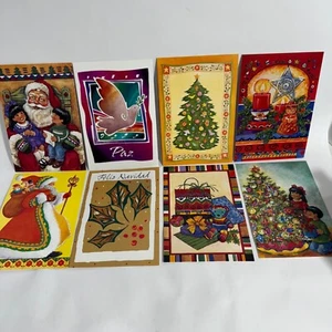 Vintage 30 Spanish Christmas Cards 16 Designs x 2 English Translation Made USA - Picture 1 of 3