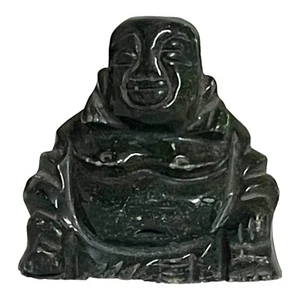 Turquoise Green Ocean Jasper Smiling Buddha Stone Carved 2" Mini Joy Happiness - Picture 1 of 5