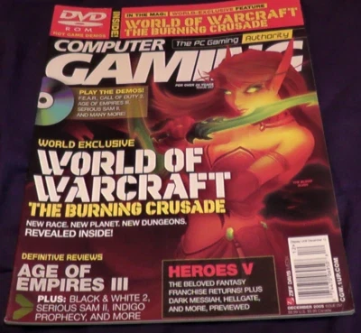 magazine december 2005 computer gaming world world of warcraft age of empires 3 - Image 1 of 4