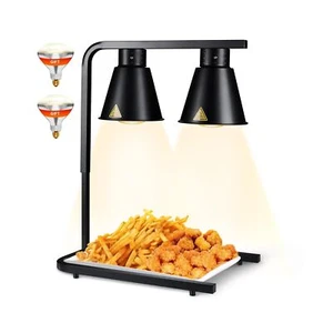 Food Heat Lamp: [2 Rapid-Heating Bulbs Included] Electric Commercial Food War... - Picture 1 of 6