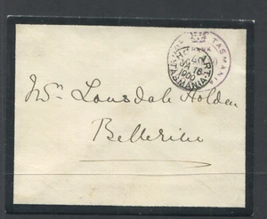 TASMANIA  1900 MOURNING COVER FROM GOVERNOR TASMANIA COVER. VERY FINE. - Picture 1 of 2