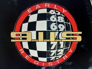 Porsche Car Club of America 911 Early Registry Badge Emblem Logo Window Cling - Picture 1 of 2