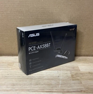 ✅ NUOVO Asus PCE-AX58BT IEEE 802.11ax Bluetooth 5.0 Wi-Fi/Bluetooth Adattatore Combo - Immagine 1 di 3