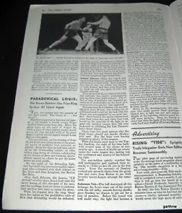 JOE LOUIS BEATS JACK SHARKEY 1936 BOXING PHOTO FEATURE & RELATIONSHIP TO PRESS - Picture 1 of 1