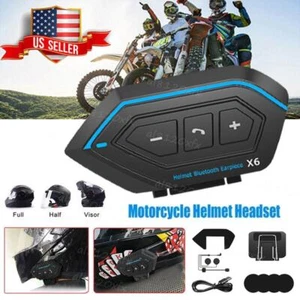 Wireless Bluetooth Helmet Headset Speaker Headphone Mic for Motorcycle Handsfree - Picture 1 of 12