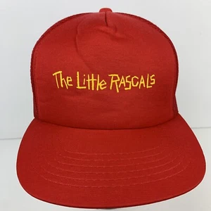 RARE VTG 90’s The Little Rascals Movie Film Hat Cap Mesh Trucker Baseball Red - Picture 1 of 9