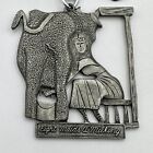 Eight Maids A Milking Christmas Ornament Necklace Pewter Port Rhode Island