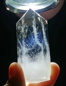 Lemurian "Blue Angel Feathers" Quartz Natural Point Crystal Rough Healing - Picture 1 of 8