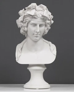 Escultura de busto Lansdowne Antinous (como Dioniso) - dios griego Baco (31 cm/12,2") - Imagen 1 de 10