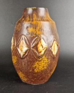 Jarrón de cerámica Mid Century Jasba - 138 / 15 cm - Decoración en relieve - Años 60 - Imagen 1 de 3