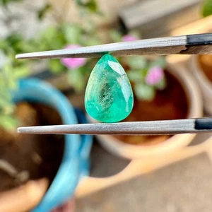 Certified Natural Ethiopian Emerald Untreated Loose Gemstone Pear Cut 0.85 Ct - Picture 1 of 10