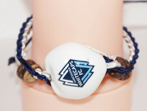 VANCOUVER WHITECAPS MLS - SINGLE KUKUI NUT + BRAID BRACELET SOCCER FUTBOL NEW Cover
