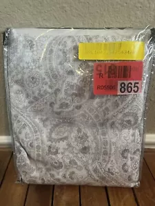Ralph Lauren Back Tab Panel Ellie Paisley Taupe 50x84 Rod Pocket Curtain - Picture 1 of 3