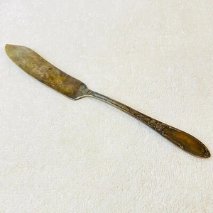 Heirloom Silver Plate Butter Knife Vintage Silverware Antique 7" Flatware - Picture 1 of 3