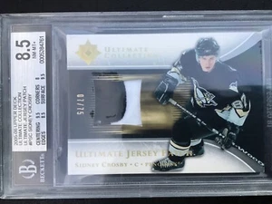 2005-06 SIDNEY CROSBY ULTIMATE CAMISETA JUEGO USADO PARCHE #07/75 DEL AÑO RC  - Imagen 1 de 4
