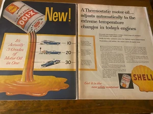 Vintage 1957 Shell Thermostatic Motor Oil ad - Picture 1 of 1