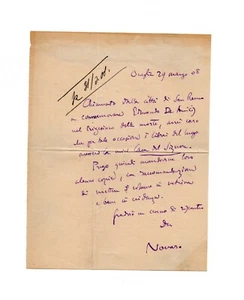 Angiolo Silvio Novaro SIGNED 1908 letter - notable Italian writer & poet - Italy - Picture 1 of 4