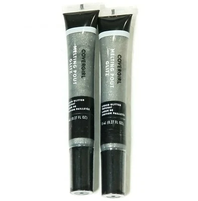 LOT of 2 - Covergirl Melting Pout Glitz, Liquid Glitter Topcoat DOUBLE PLATINUM  - Image 1 of 2