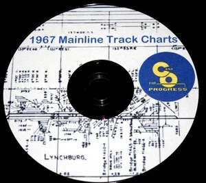 Chesapeake y Ohio 1967 línea principal gráfico de pistas diagrama páginas PDF en DVD - Imagen 1 de 6