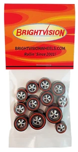 12 Brightvision Redline Wheels– 2 XL, 4 Lg, 4 Med & 2 Sm Deep Dish Bright Chrome - Picture 1 of 2