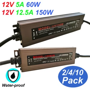 AC110-265V to DC12V 60W 150W IP67 Waterproof LED Transformer Driver Power Supply - Picture 1 of 14