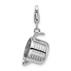 Amore La Vita Silver  Polished 3-D Measuring Cup Charm with Fancy Lobster Clasp