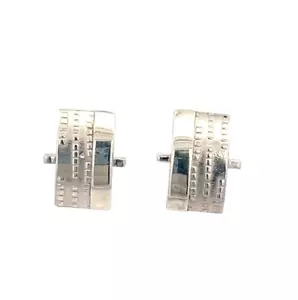 Orecchini Cerchio Geometrici Firmati Daniel Vior Argento Sterling Italiano Finitura Opaca - Foto 1 di 10