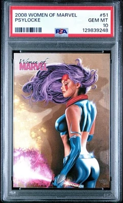 2008 Rittenhouse Women Of Marvel Psylocke #51 Marvel Superhero PSA 10 Gem Mint - Image 1 of 2