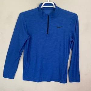 Nike Dri Fit Pullover Herren Small Blau 1/4 Reißverschluss Langarm Fitness Laufen Track " - Bild 1 von 12