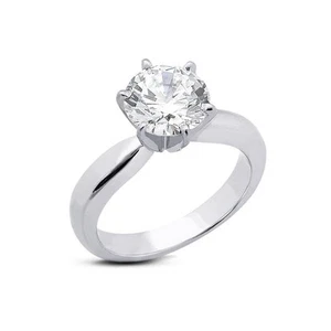 0.32ct G SI1 Round Natural Diamond Platinum Classic Solitaire Engagement Ring - Picture 1 of 7