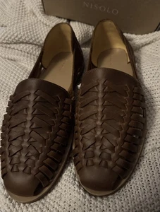 Nisolo Huaraches Herren Größe 9 Braun Leder Sandalen Komfort Handarbeit Neu im Karton NEU - Bild 1 von 9