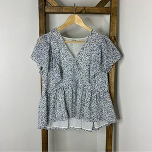 Blusa floral azul Madewell M - Imagen 1 de 6