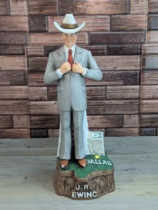 J.R. Ewing Dallas Liquor 15" Decanter Music Box Americana Porcelain 1980 Lorimar - Picture 1 of 17