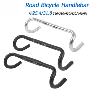 UltraLight Racing Rennrad Lenker Bent Bar 25,4/31,8 MM 360/380/400/420/440/460MM - Bild 1 von 39