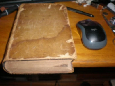 Antique Book Fleming & Tibbins Leather English French Dictionary 1852 1st Ed - Image 1 of 4