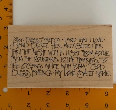 Land That I Love - JB2116 Rubber Stamp by Print Works - Image 1 of 4