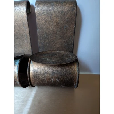 Candelabros de pared de metal rústico de cobre pilar apliques de velas decoración de granja Foto 1 de 4