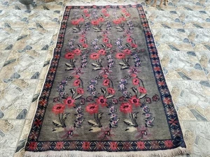 ANTIKER ANATOLISCHER LANDHAUSTEPPICH VOR 1970’S - FLORAL TRIBAL TURKISH VINTAGE RUG - Bild 1 von 9