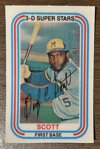 GEORGE SCOTT 1976 KELLOGG’S BASEBALL CARD NM # 21 MILWAUKEE BREWERS “BOOMER” - Picture 1 of 4
