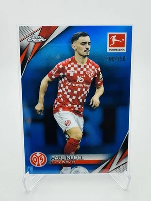 2024-25 Topps Chrome Bundesliga Paul Nebel - Blue Refractor /150 - Image 1 of 2