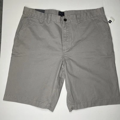 Gapkhakis 男式短裤 40 码 - 平前 5 个口袋 - 灰色 - 10 英寸内缝全新带标签 — 第 1/4 张图片