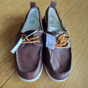 Baby Gap Dark Brown Boat Shoes Size 10 - Picture 1 of 10