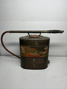 Vintage Brass Indian Back Pack Fire Extinguisher Water Tank No 90 Super Cool - Picture 1 of 12